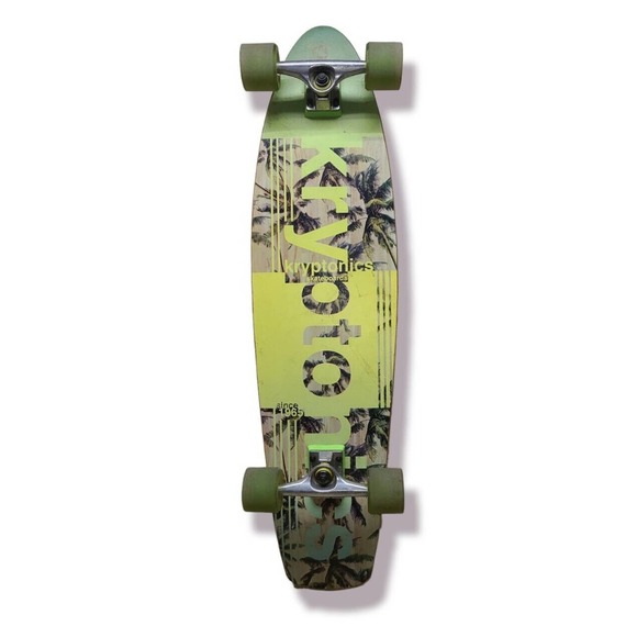 KRYPTONICS Sun & Palm Trees 36" Complete Longboard SKATEBOARD Good Condition! - Picture 2 of 7